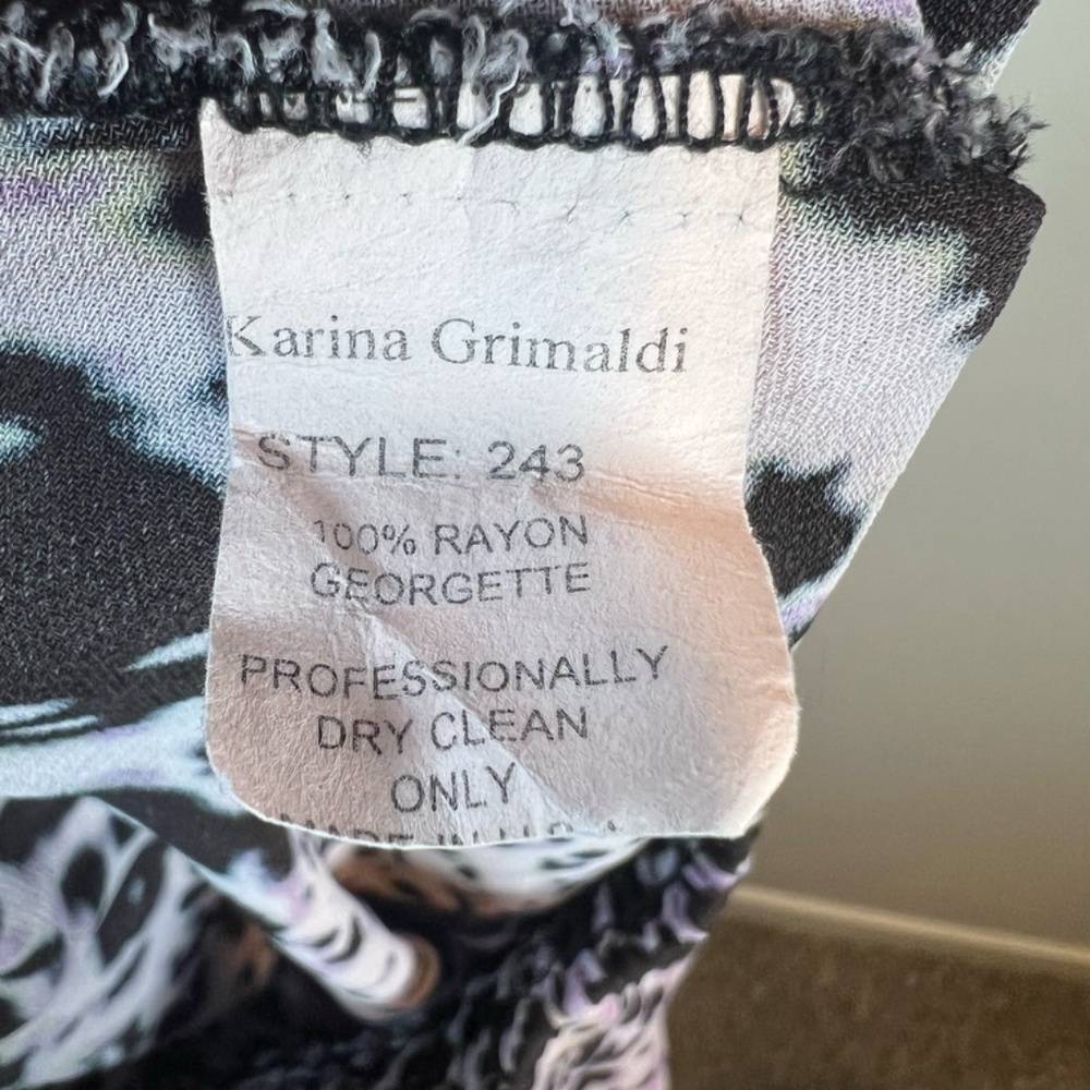 Karina Grimaldi Ivy Print Pant in Montana Animal Print Cuffed Pockets Pull On XS - Picture 12 of 12